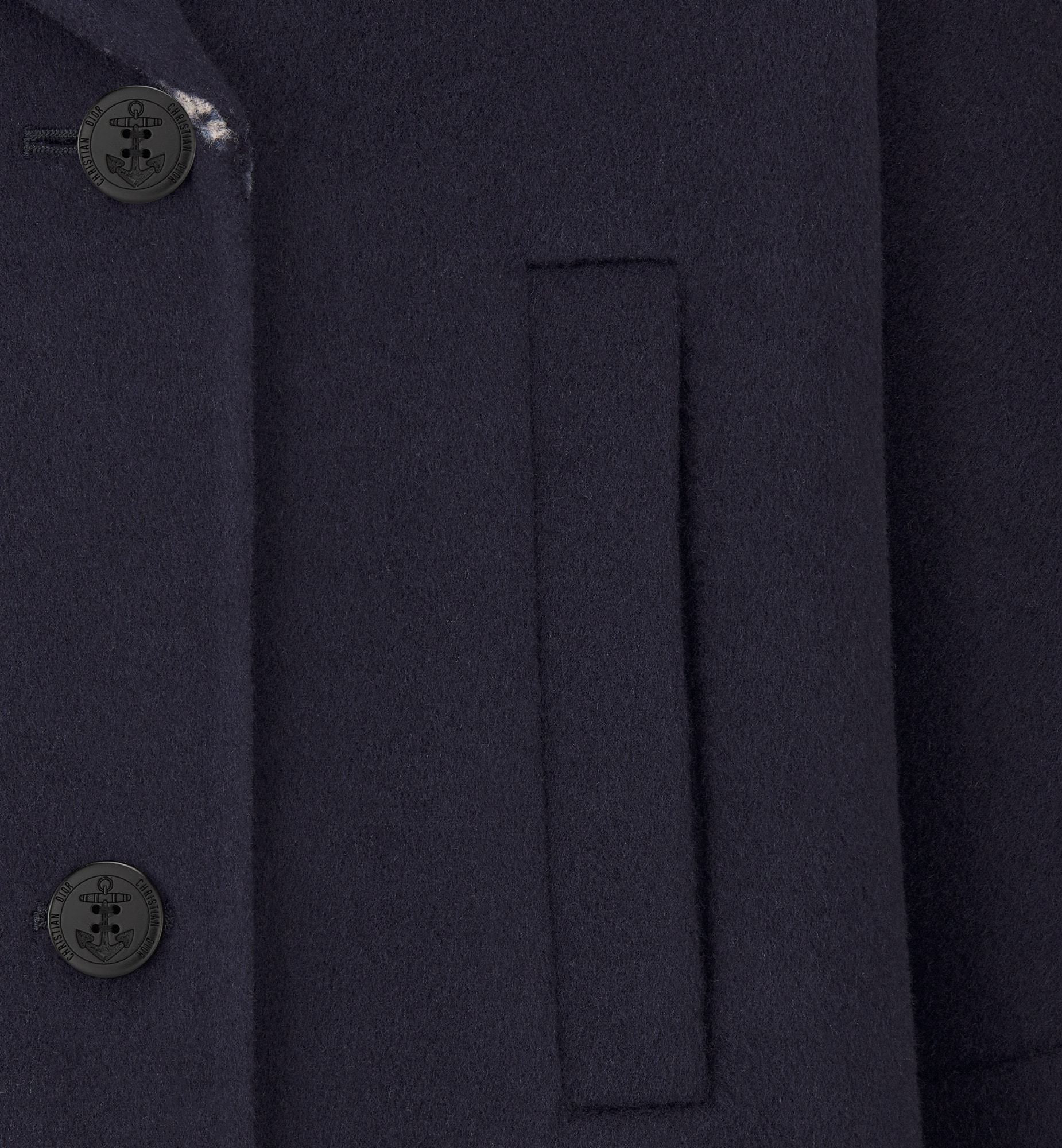 Dior Double-breasted Wool Coat In Black