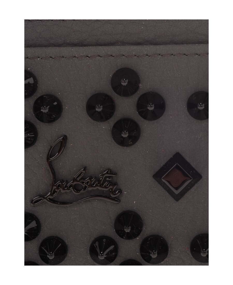 Christian Louboutin Rivet Card Bag In Black