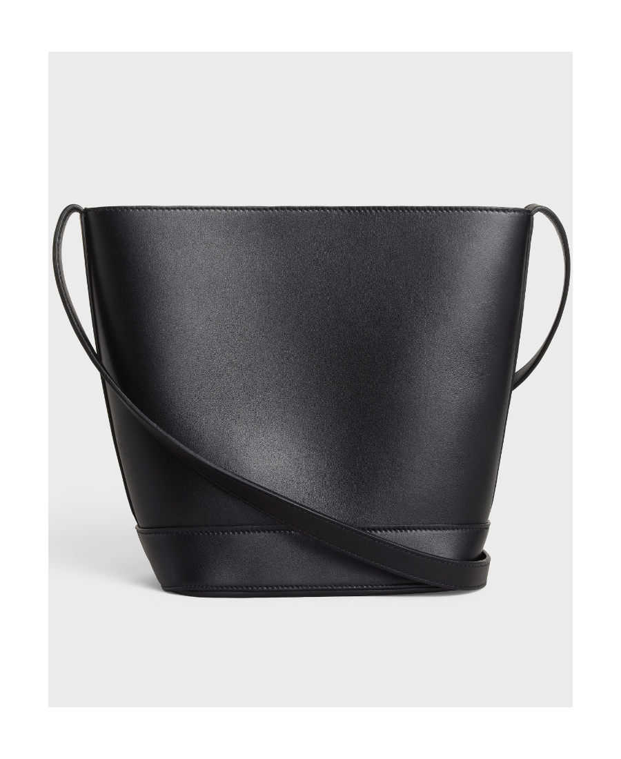 Celine Small Bucket Cuir Triomphe Shoulder Bag In Black