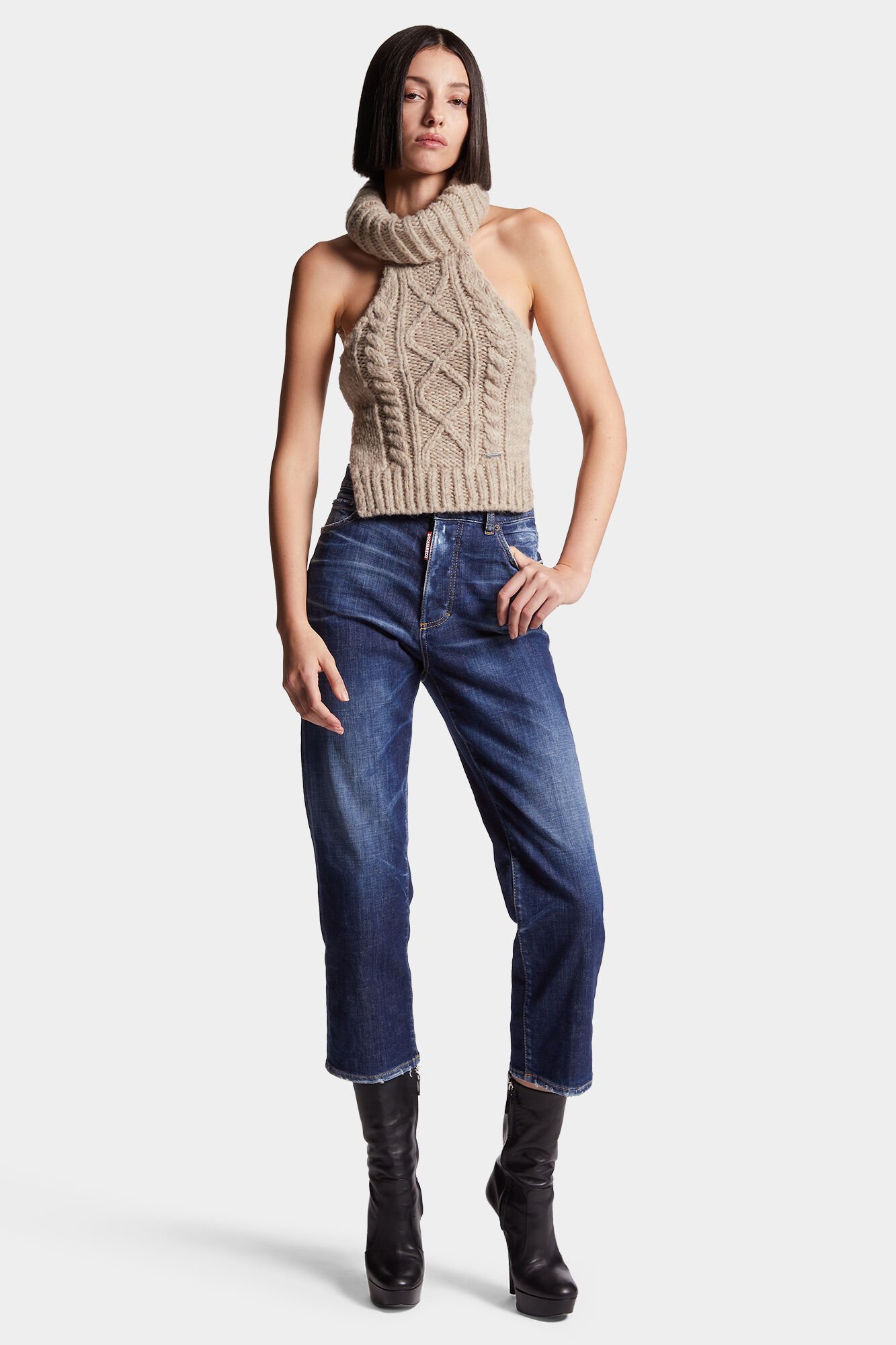Dsquared2 Boston Basic Wash Straight-leg Jeans In Blue
