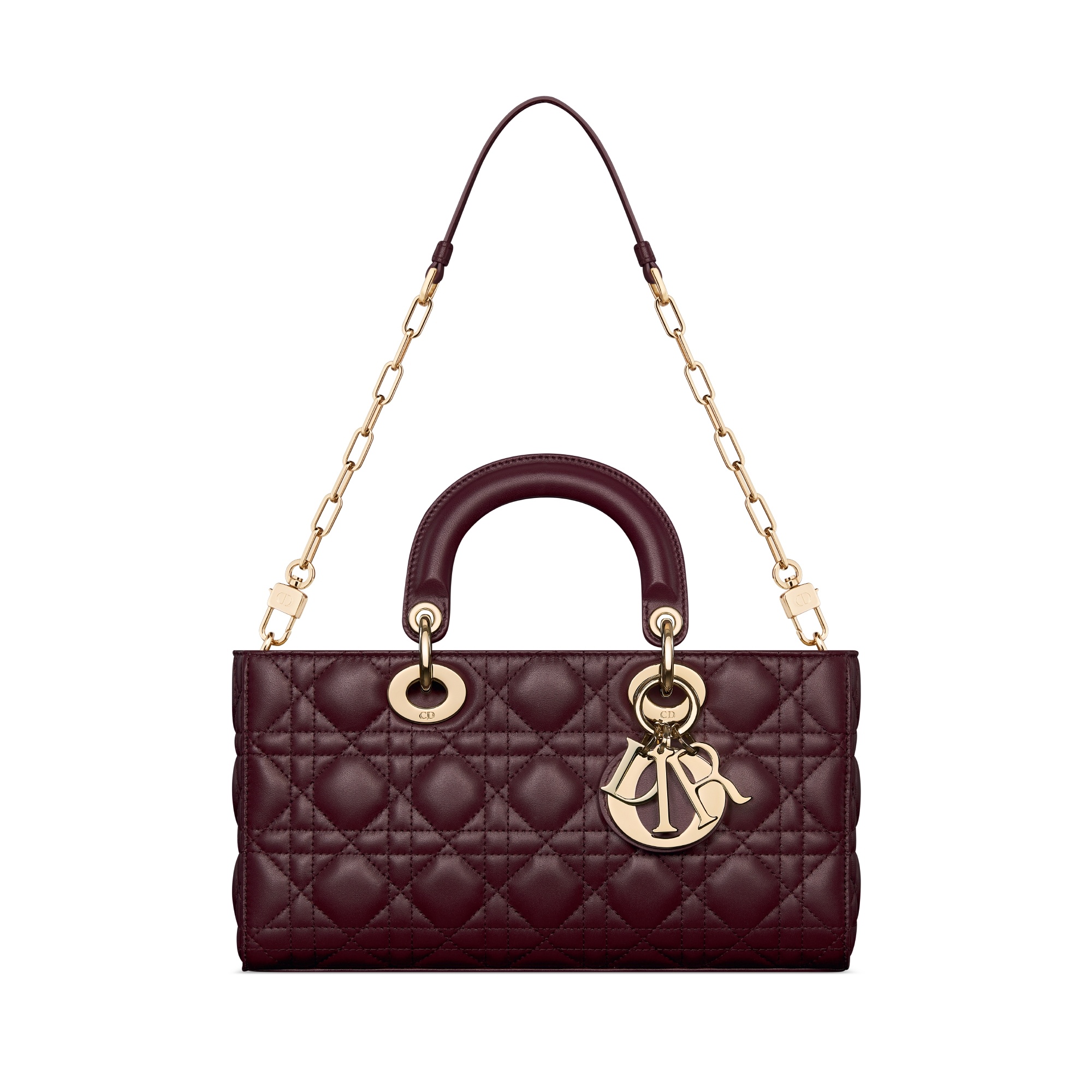 Dior Sac Lady D-joy Medium In Burgundy