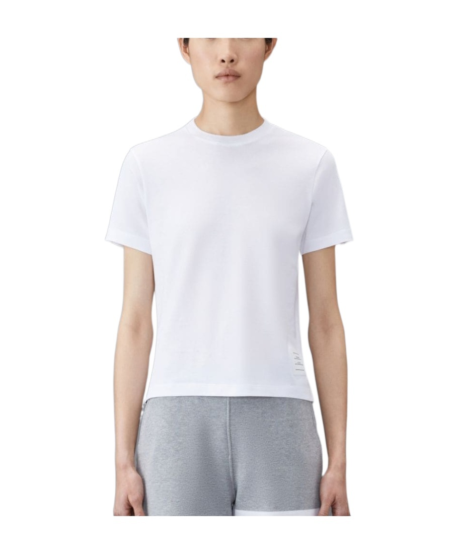 Thom Browne Side Slits Relaxed T-shirt In White