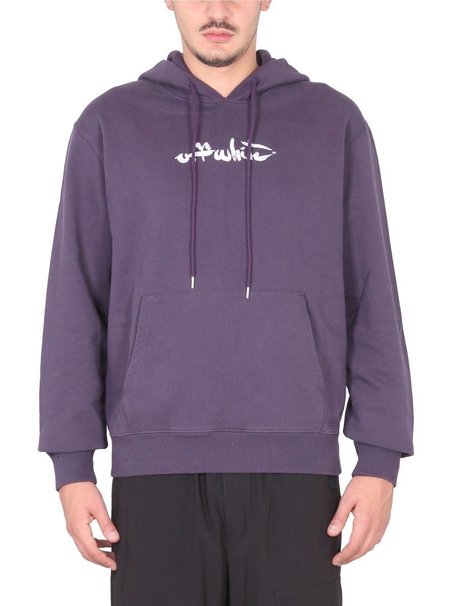 Off-white Arrows-motif Drawstring Hoodie In Black