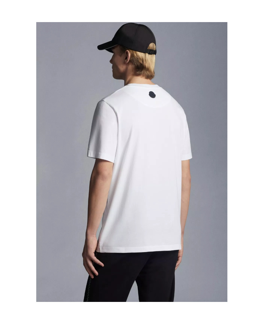 Moncler Logo Print T-shirt In White