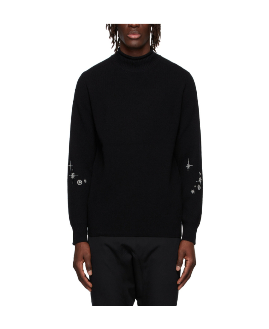 We11 Done Logo Sweater In Black