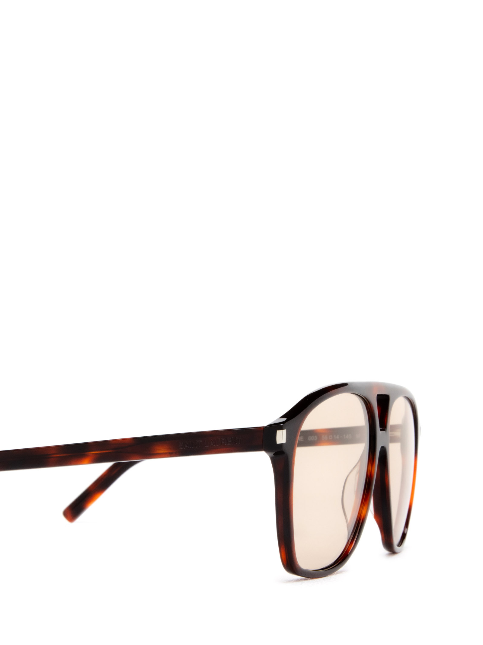 Saint Laurent Eyewear Aviator Frame Sunglasses In Brown