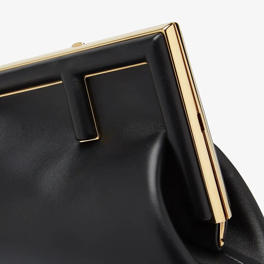Fendi Small First Clutch Bag In Black
