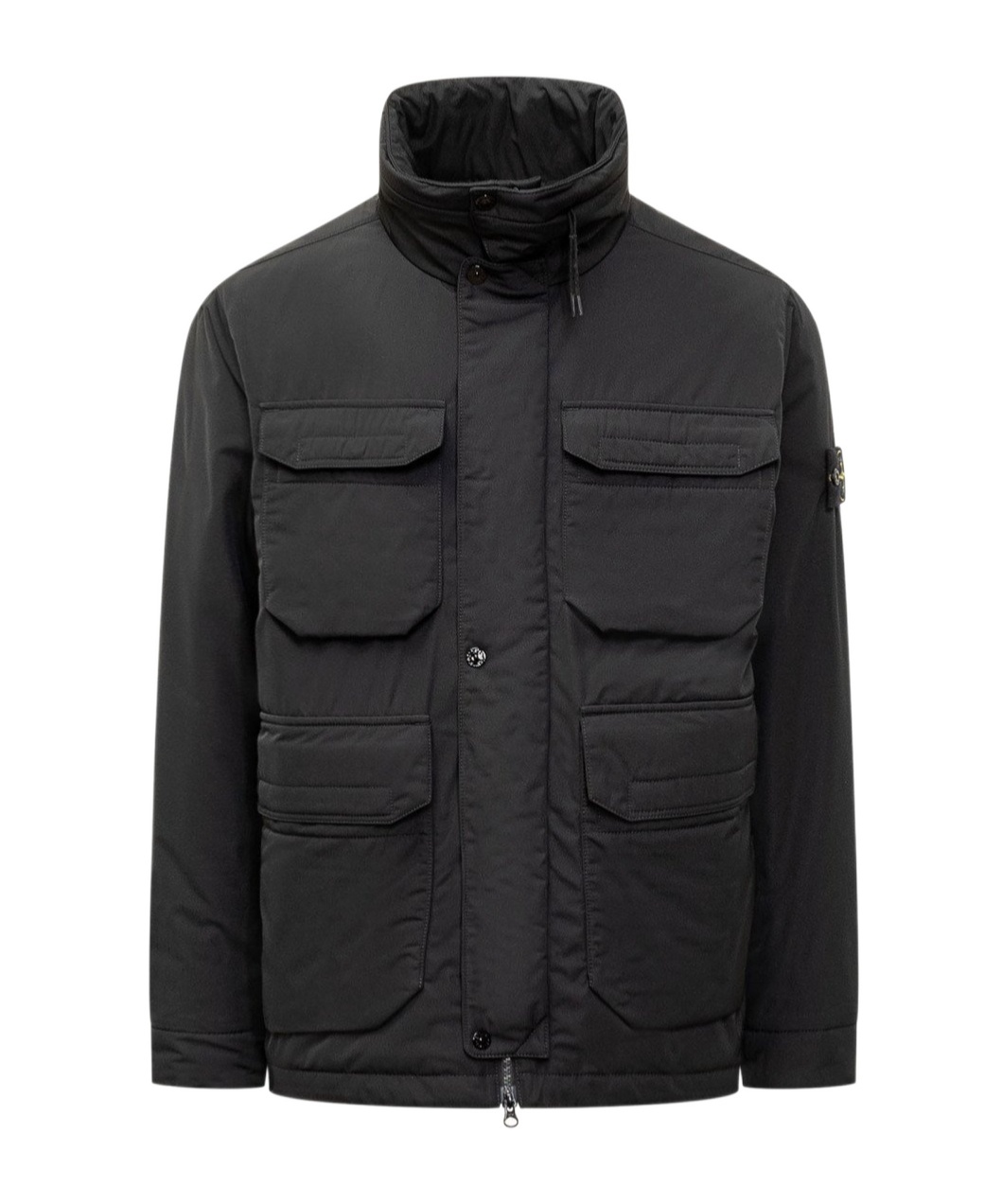 Stone Island Compass-badge Puffer Jacket In Black