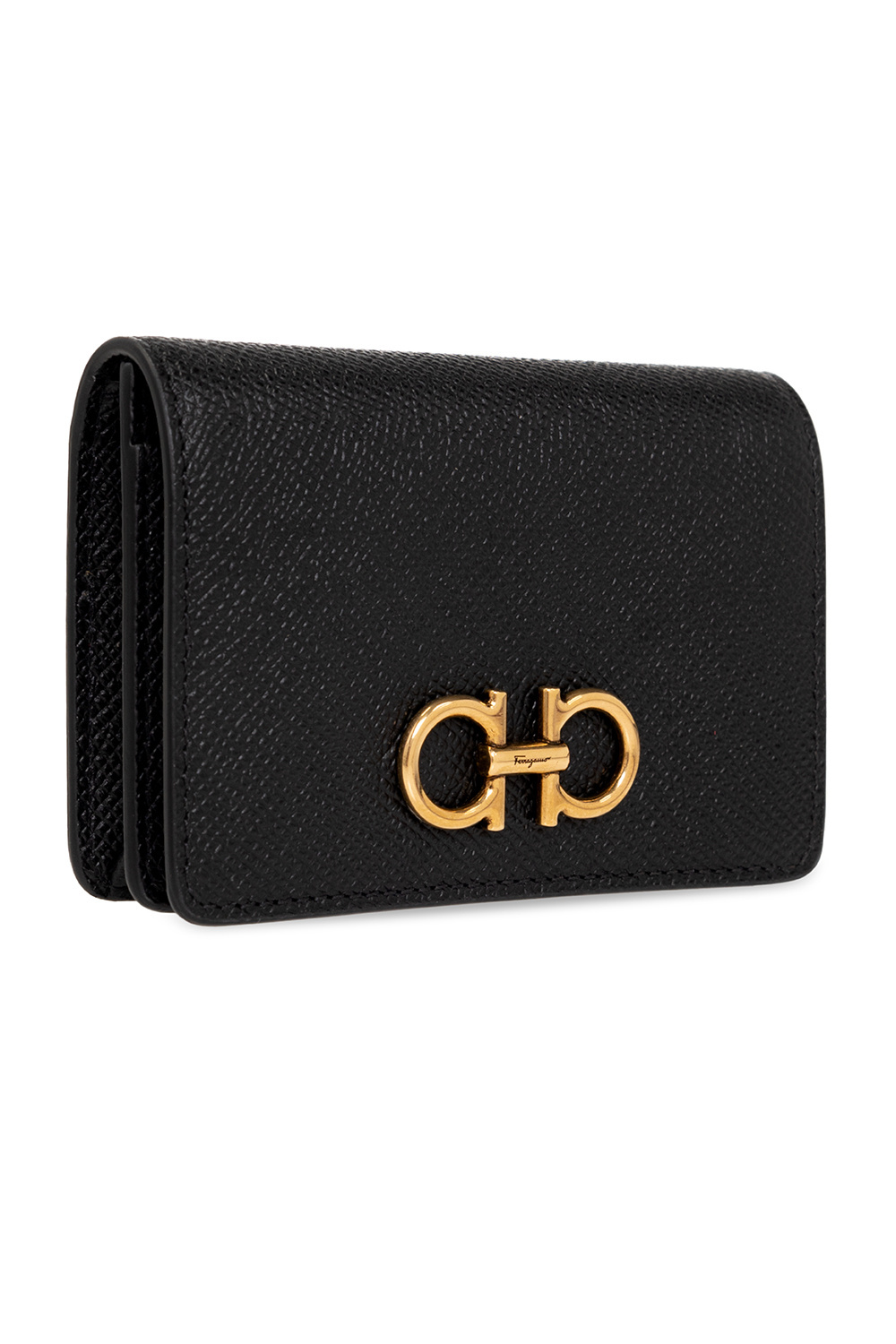 Ferragamo Logo-plaque Wallet In Black