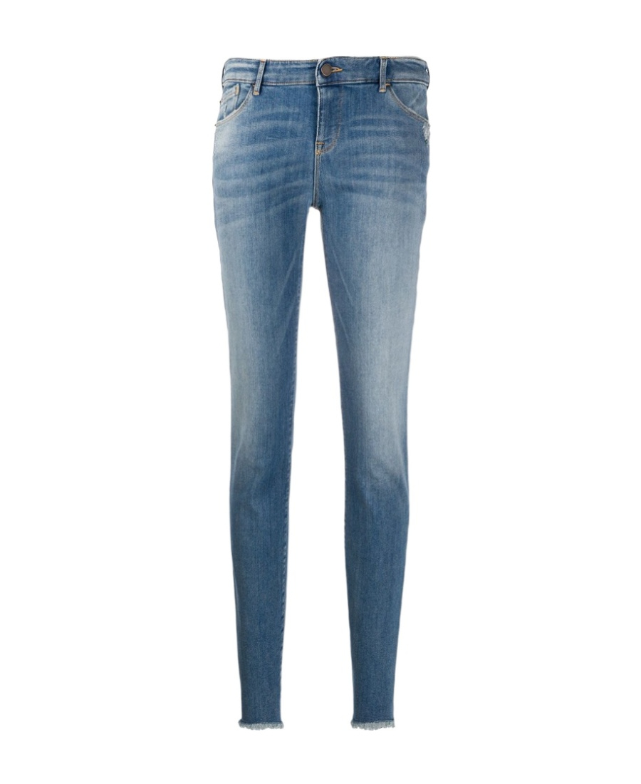 Emporio Armani Skinny Jeans With Low Waist In Blue