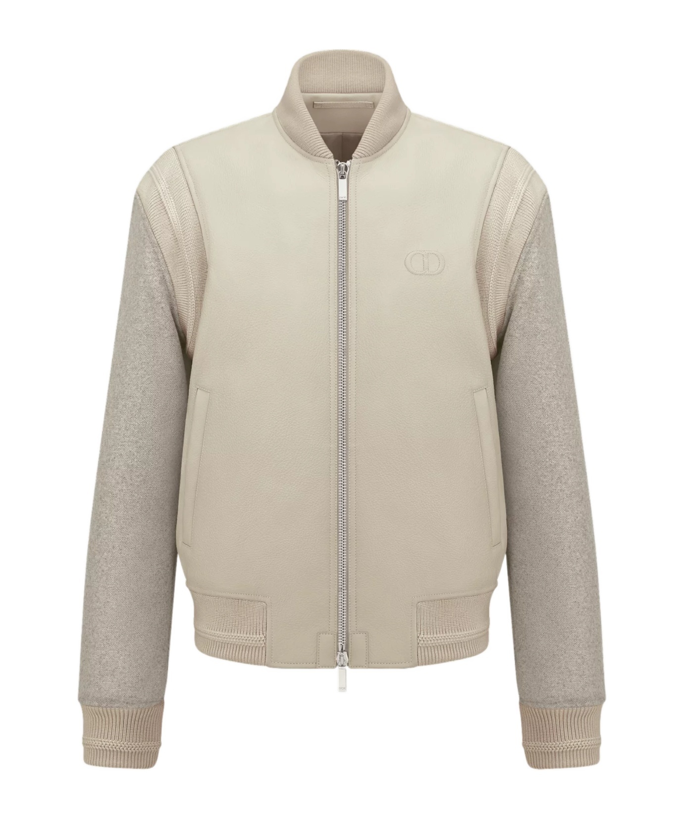 Dior Cd Icon College Style Jacket In Nude