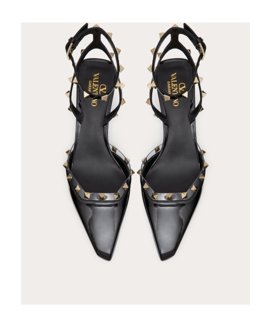 Valentino Rockstud Couture 50mm Leather Pumps In Black