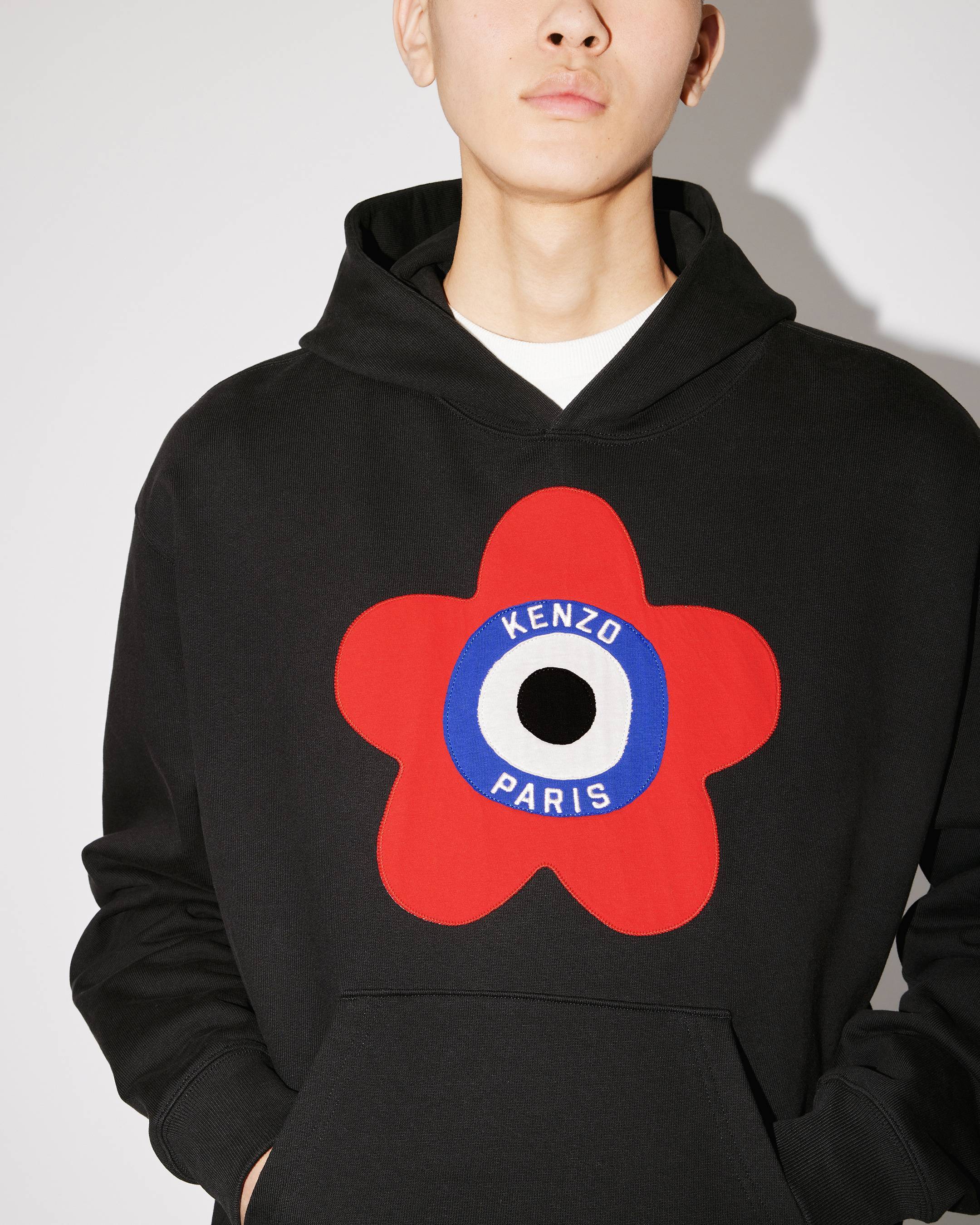 Kenzo Oversized Black Sweatshirt With Target Print In Black