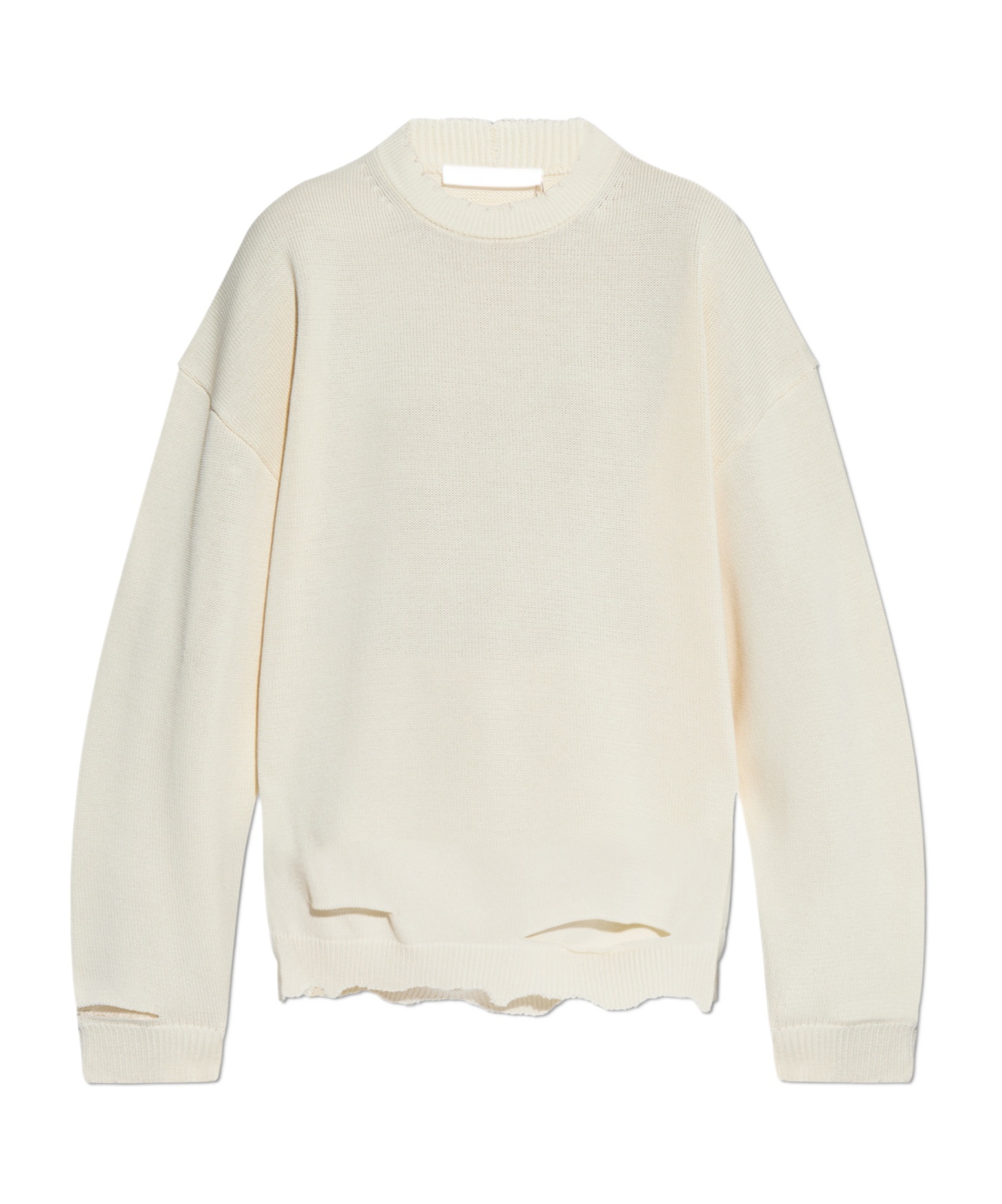 Helmut Lang Pullover Aus Einer Baumwollmischung In Distressed-optik In Metallic