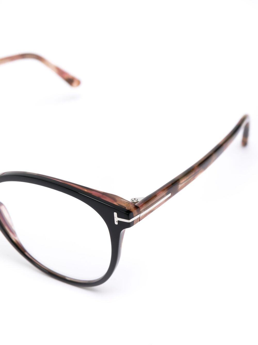 Tom Ford Ft5742b Round-frame Glasses In Multicolor