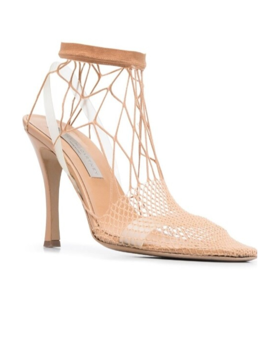 Stella Mccartney Stella 100 Fishnet Shoe Boots In Nude