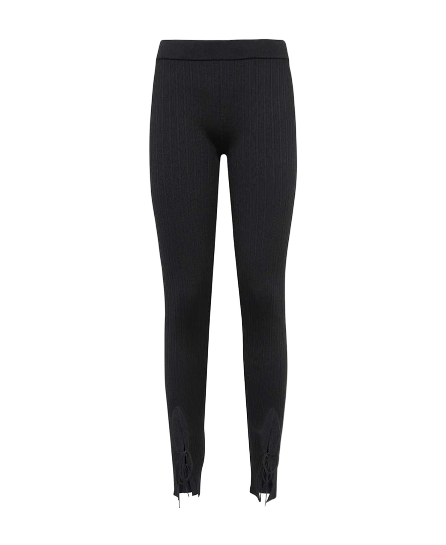 Tom Ford Pinstriped Lace-up Trousers In Black