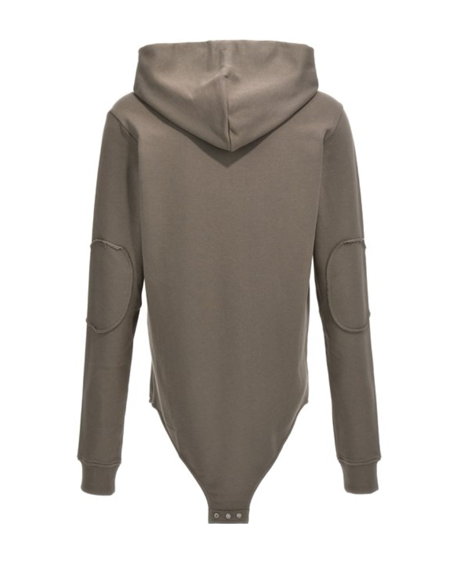 Rick Owens Champion X Hooded Bodysuit In Gray