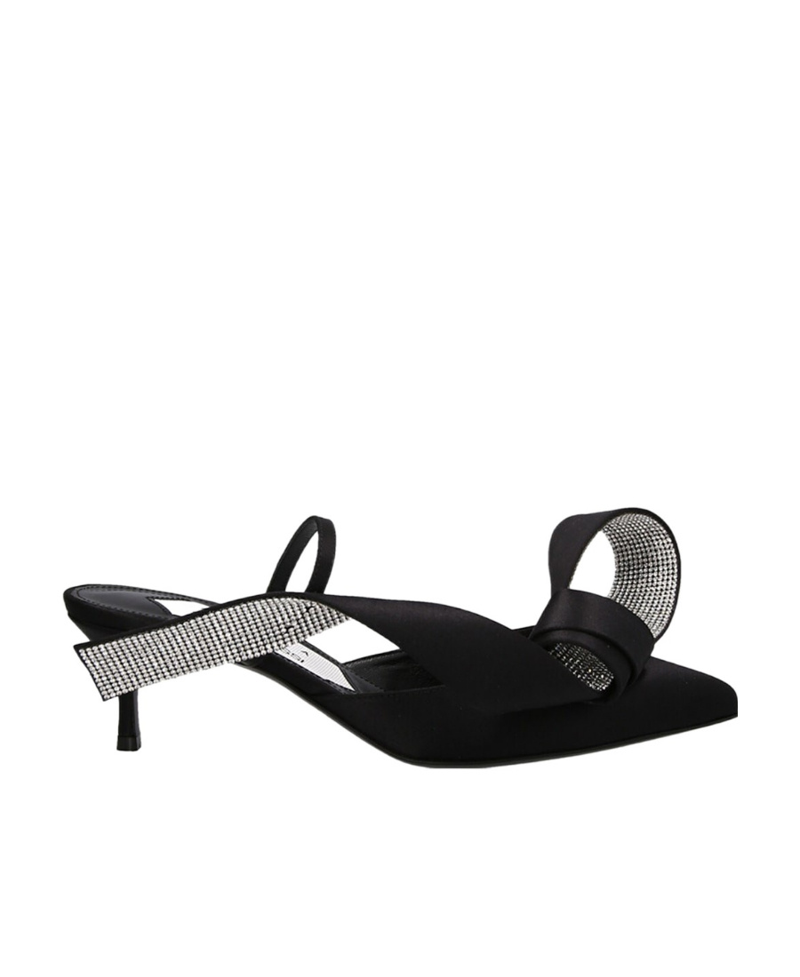 Sergio Rossi Black Pointed Toe Heels In Black