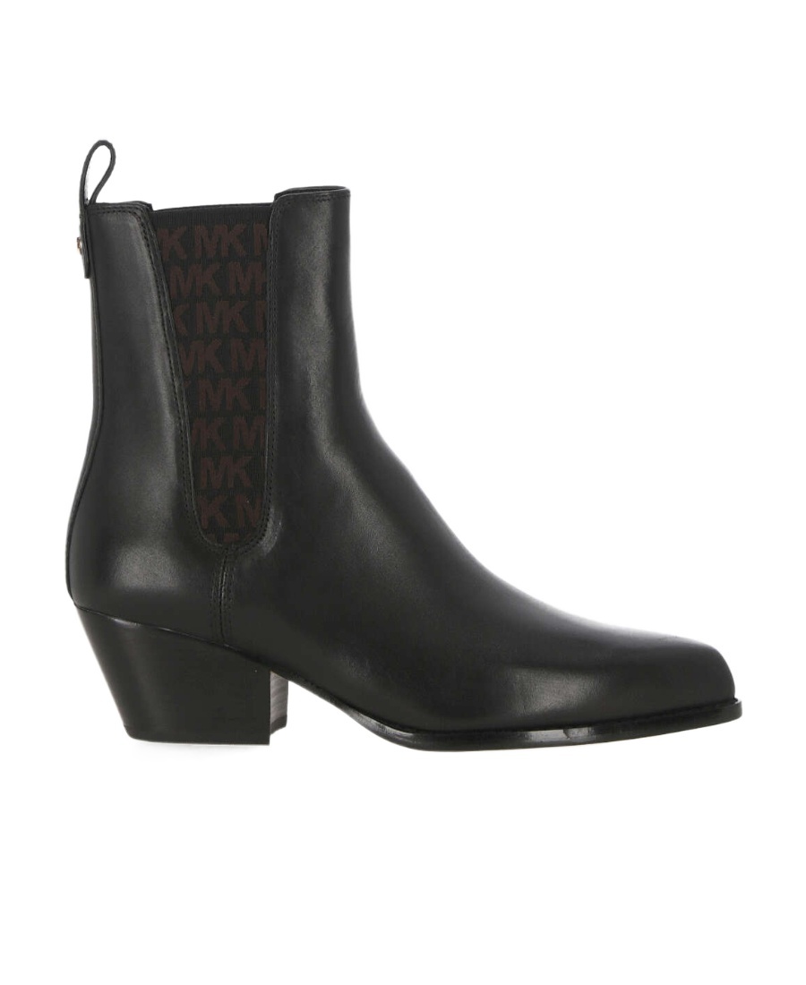 Michael Michael Kors Kinlee 50mm Leather Ankle Boots In Black