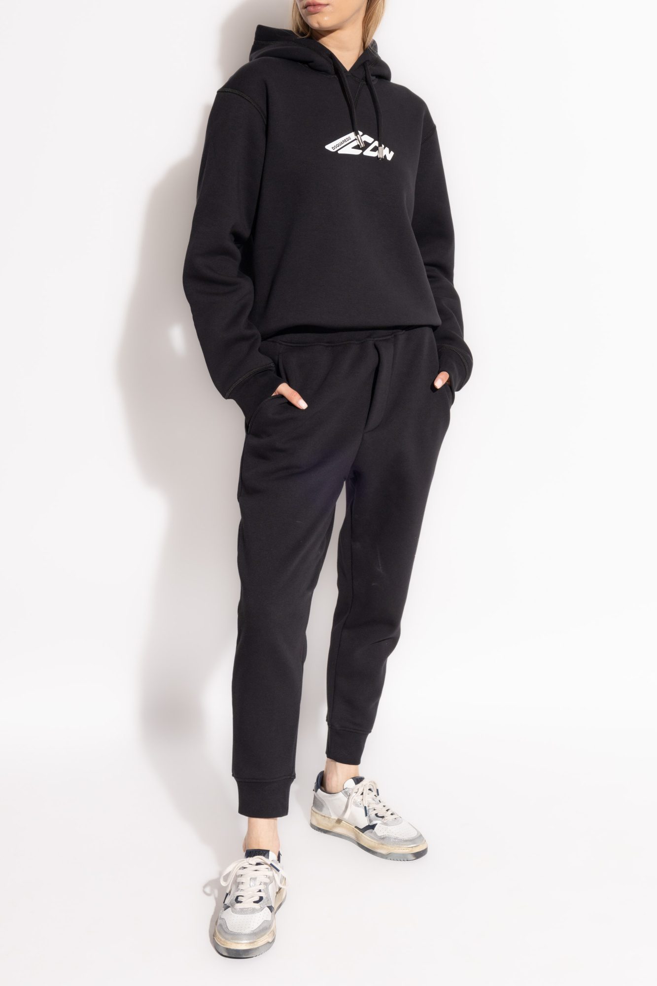Dsquared2 Jersey Track Pants In Black