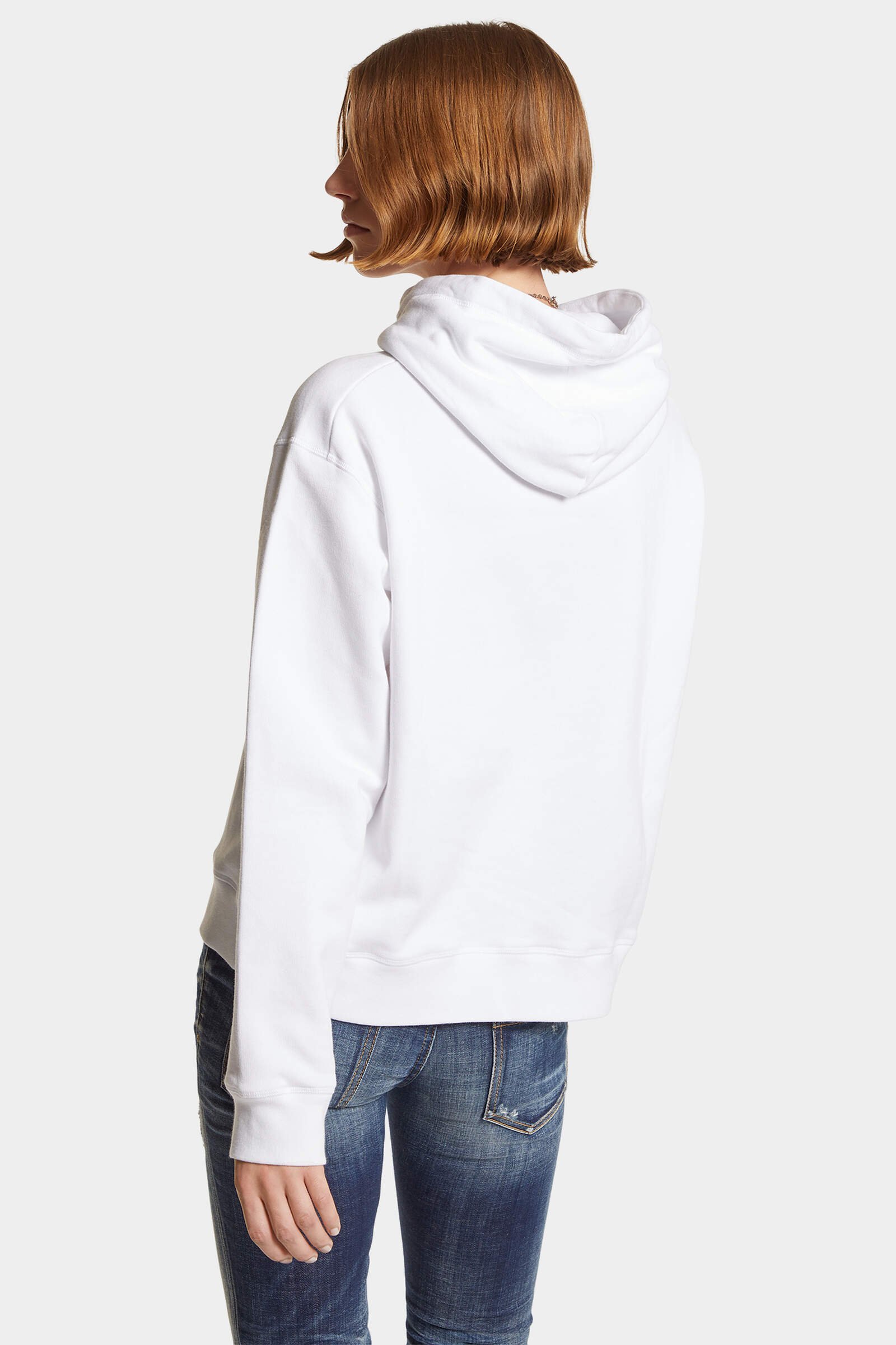 Dsquared2 Knitwear Hood Graphic Print In White