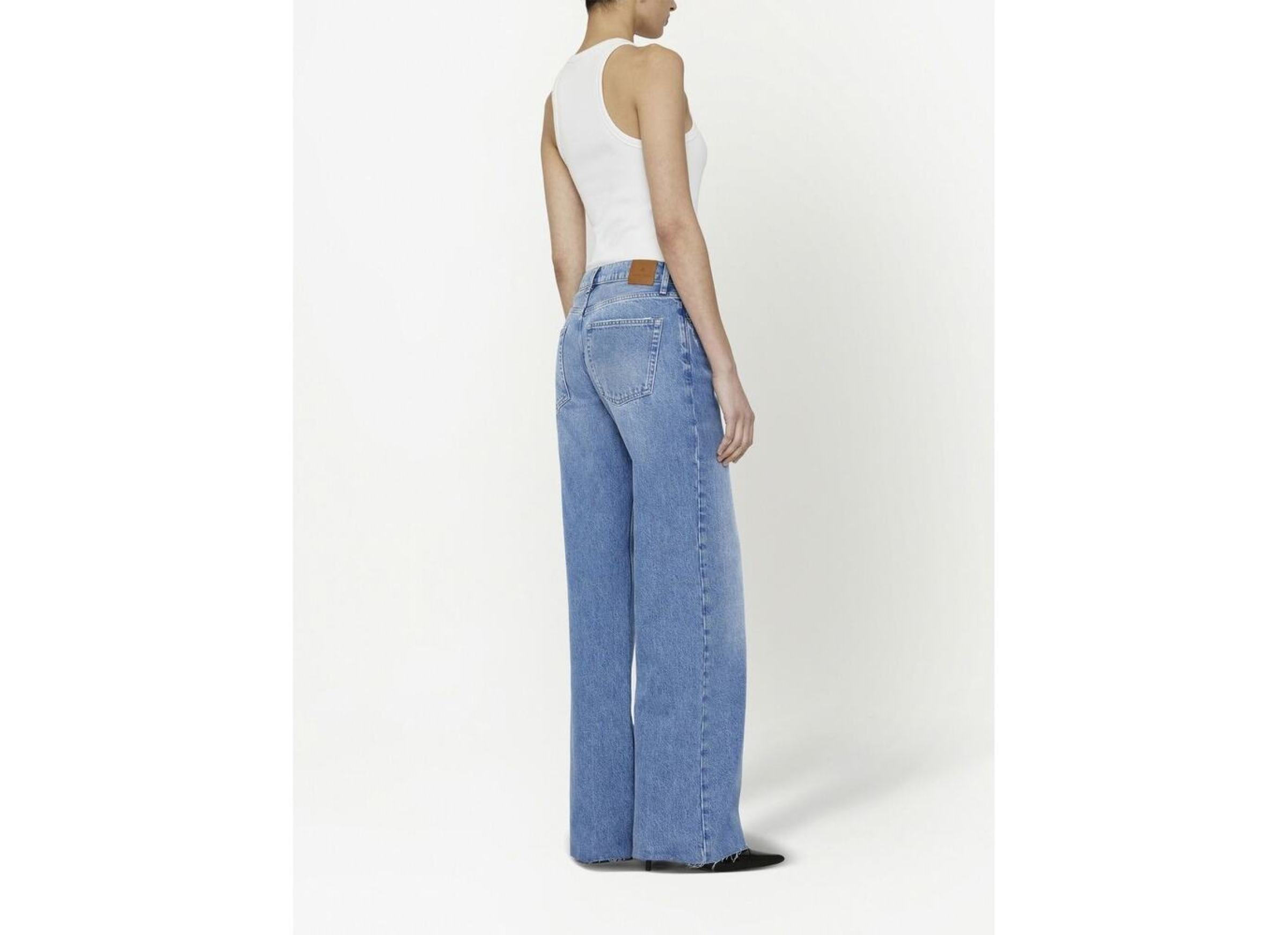 ANINE BING BELT-STRAP JEANS