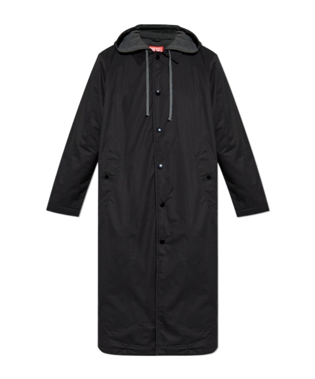Diesel J-marlon Single-breasted Coat In Black