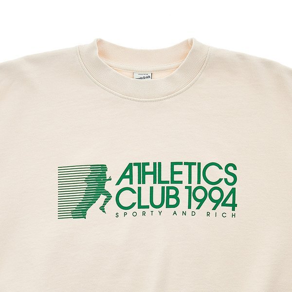 Sporty And Rich Logo-print Long-sleeve Sweatshirt In White