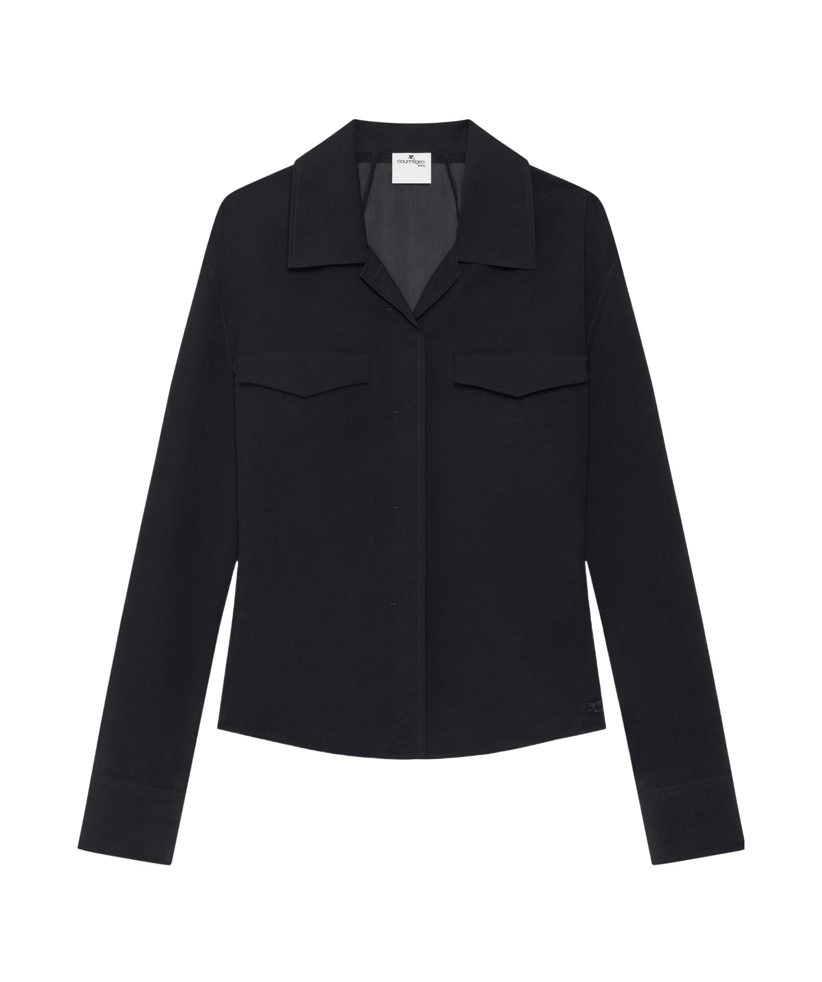 Shop Courrèges Cotton Shirt In Black