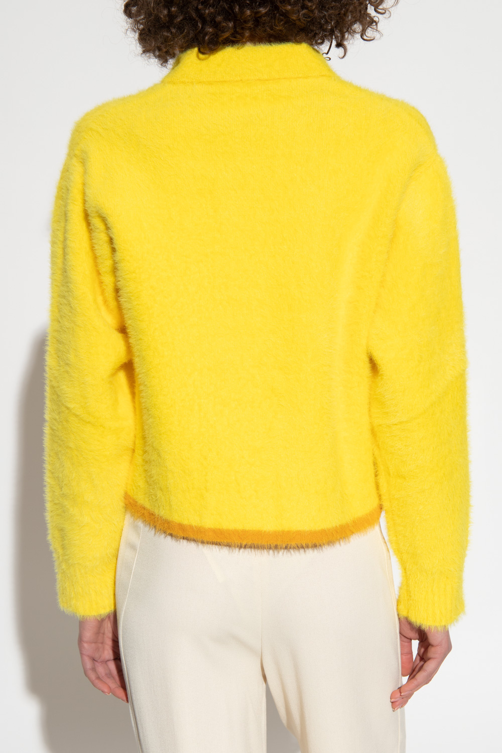 Shop Jacquemus Le Polo Neve Polo Shirt In Yellow