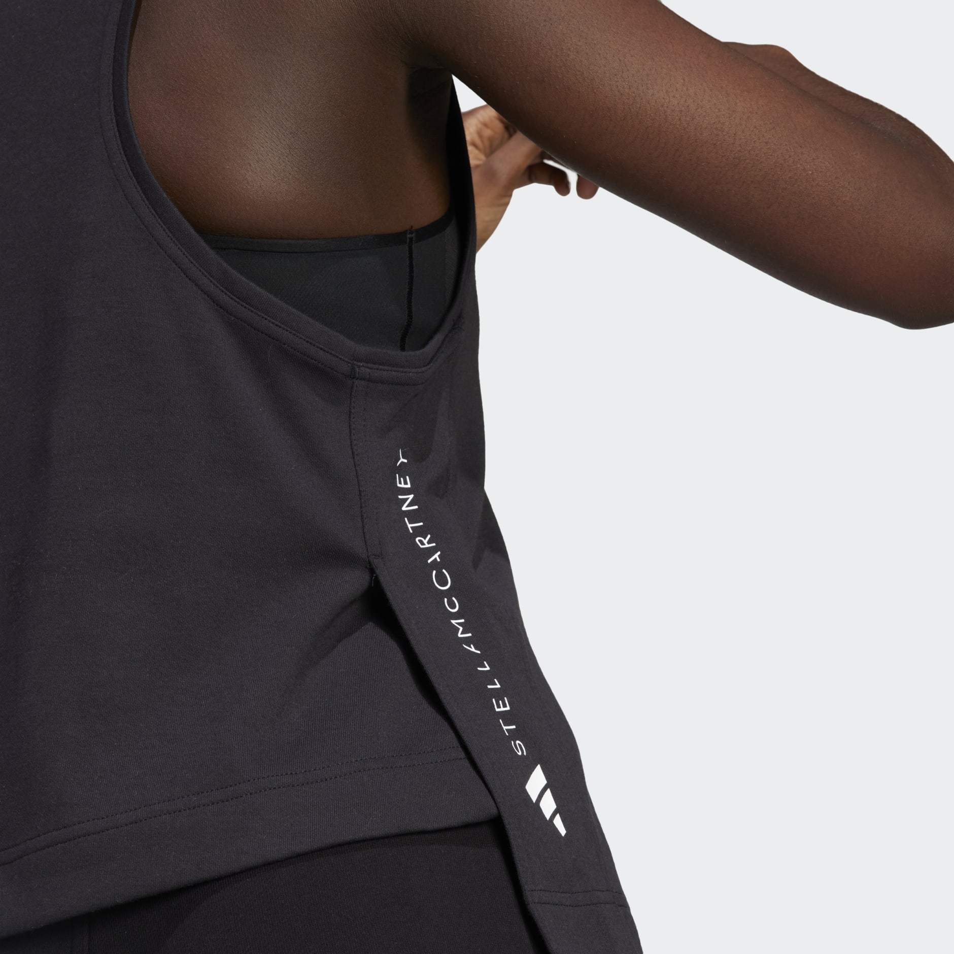 Shop Adidas By Stella Mccartney Logo-print Tank Top In Black
