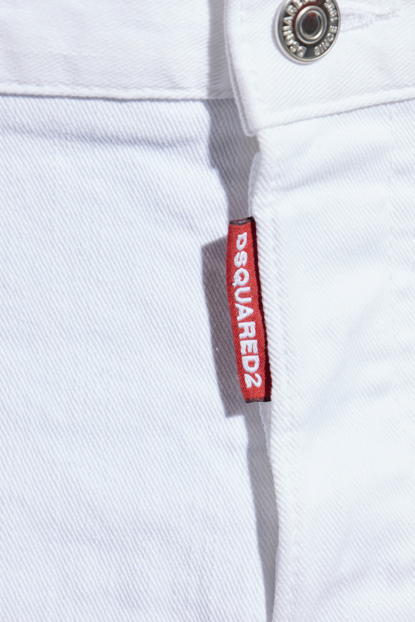Dsquared2 Jeans With Belt Loops In White