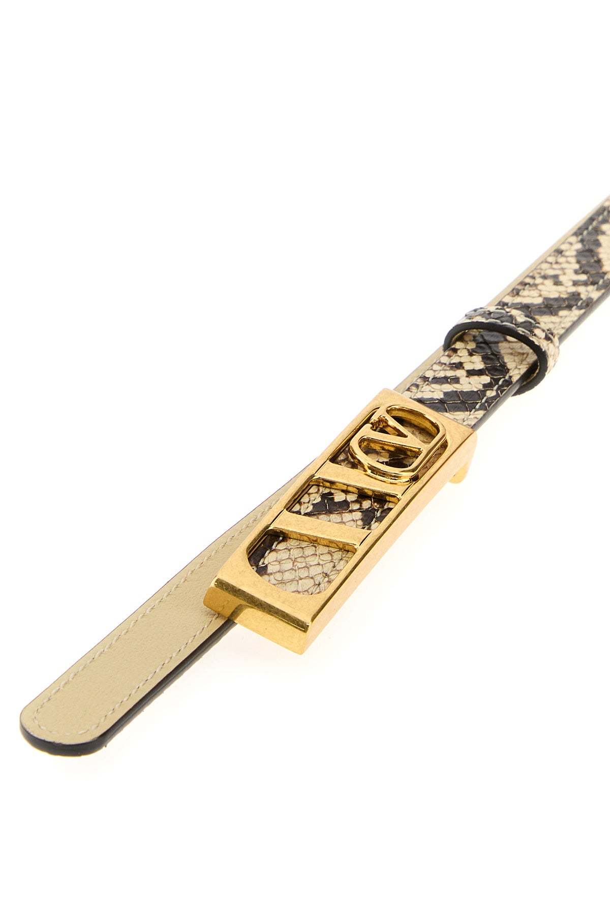 Valentino Multicolor Leather Reversible Belt In Brown