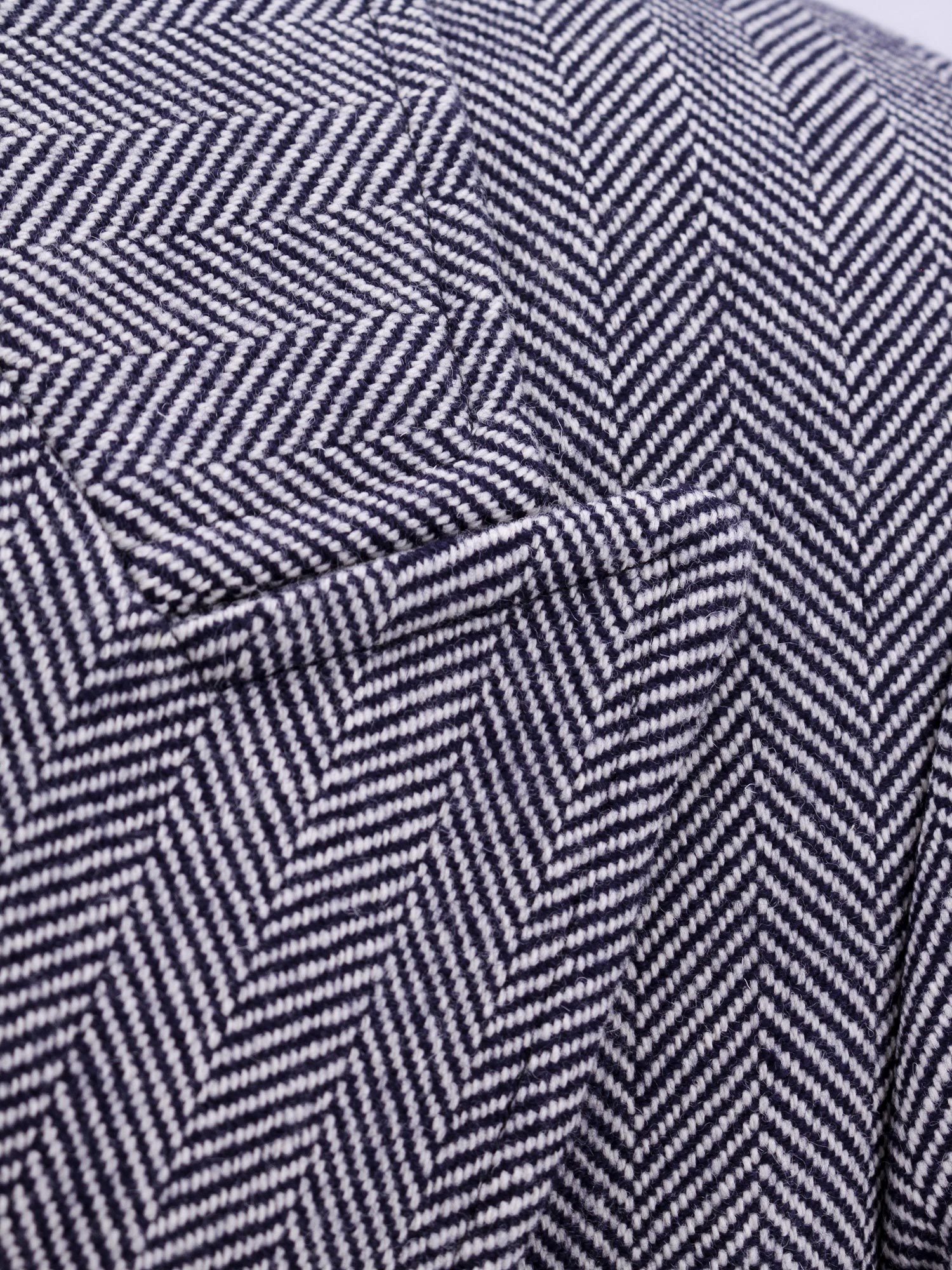 Ami Alexandre Mattiussi Ami Virgin Wool Coat With Herringbone Motif In Gray