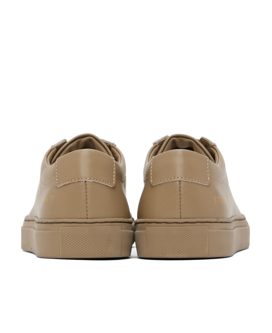 Common Projects Beige Achilles Low Sneakers In Brown