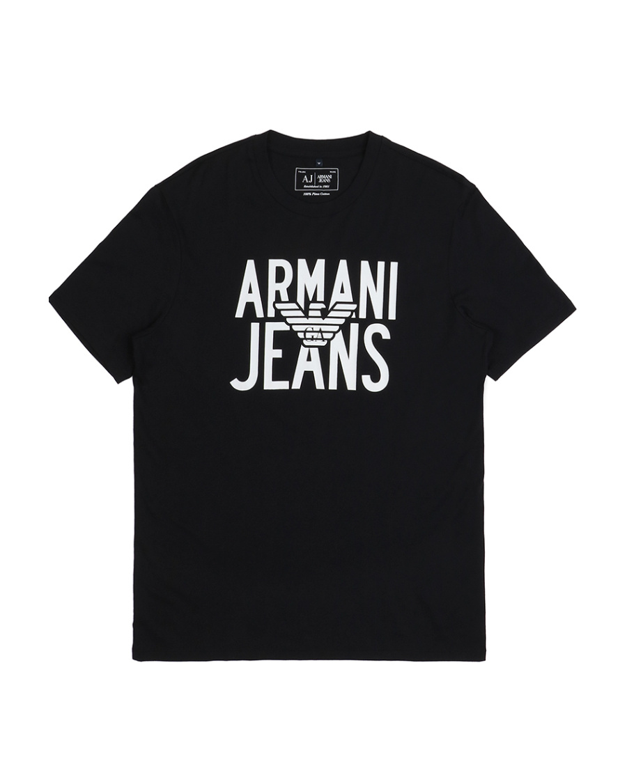 ARMANI JEANS NAVY BLUE SHORT-SLEEVED T-SHIRT