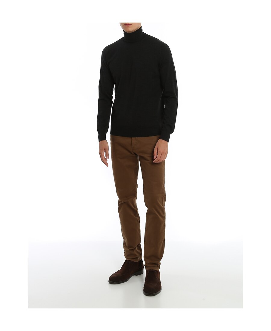 Drumohr Merino Wool Turtleneck In Black