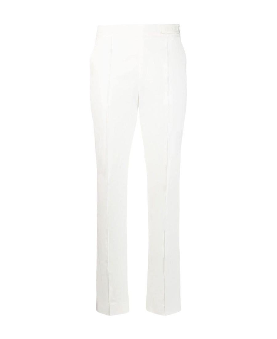 Moncler Tapered Cotton Trousers In White