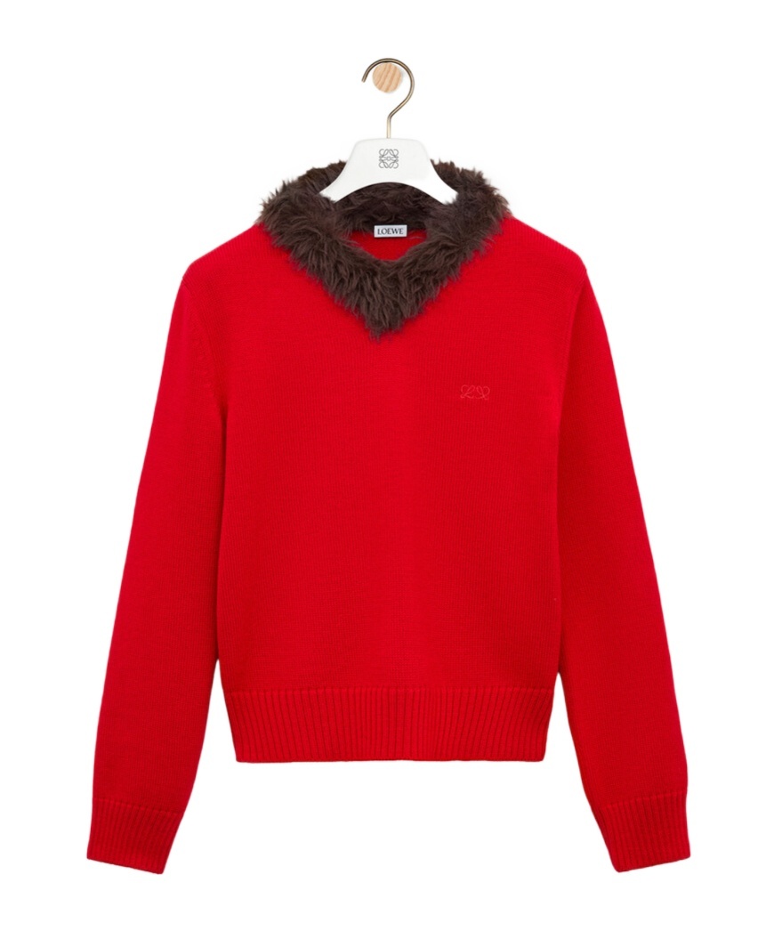 Loewe Sweater In Wool In Red