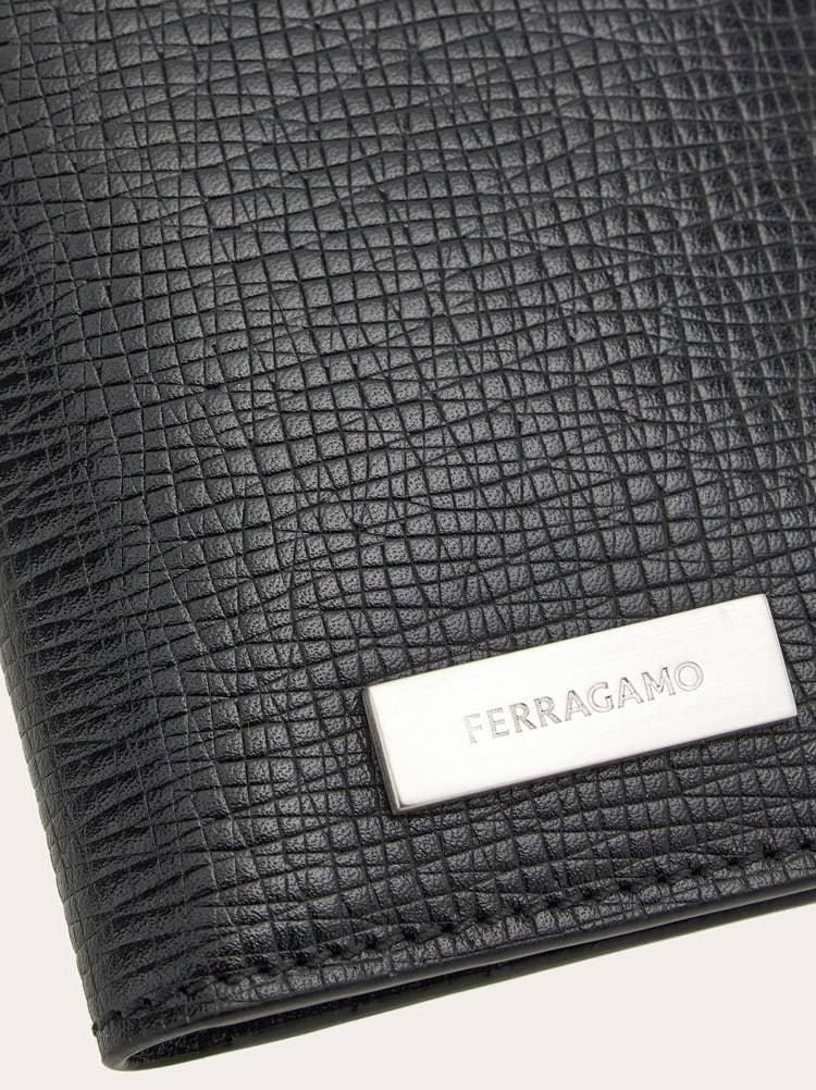 Ferragamo Logo Wallet In Black