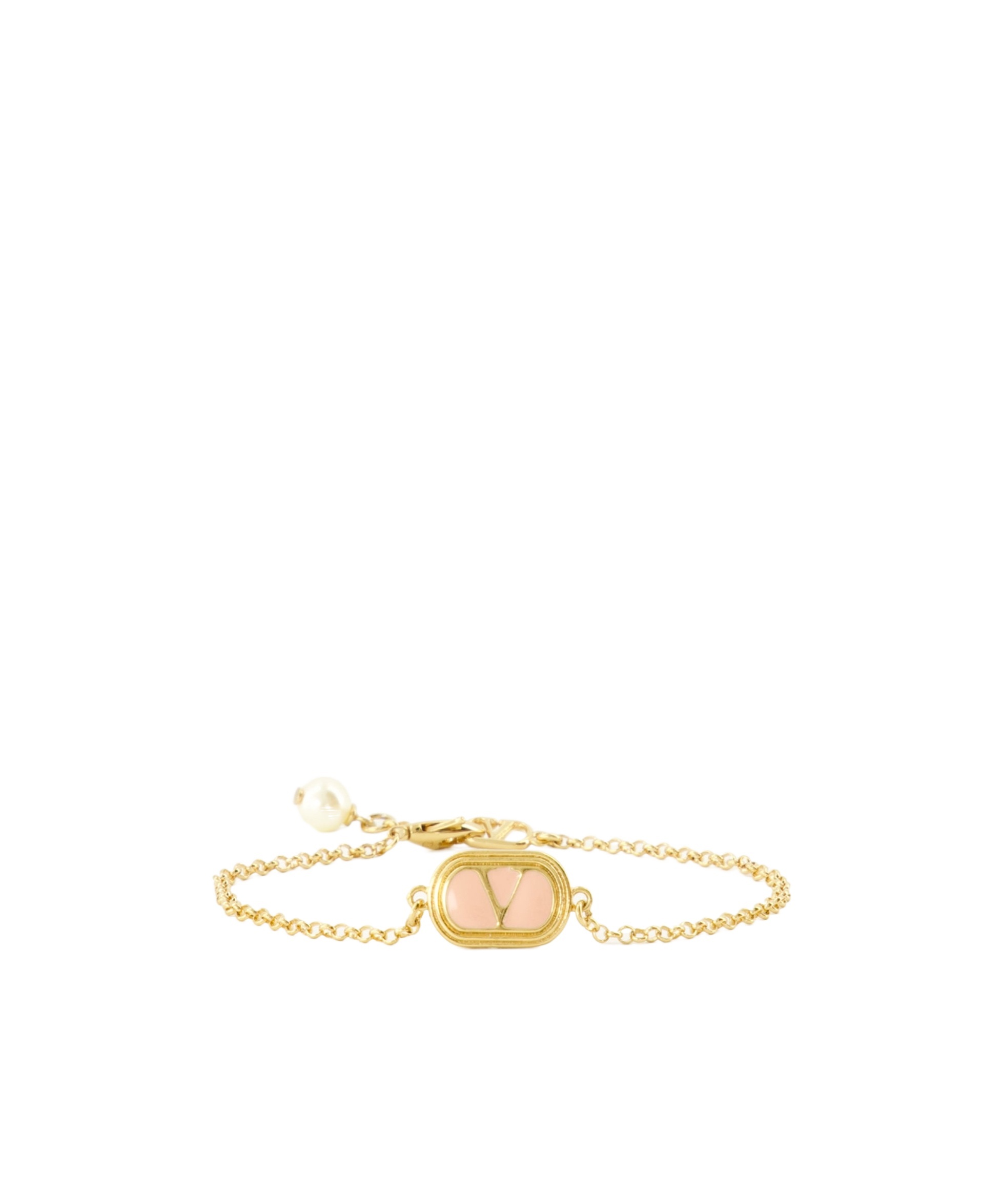 Valentino Logo-detail Bracelet In Gold