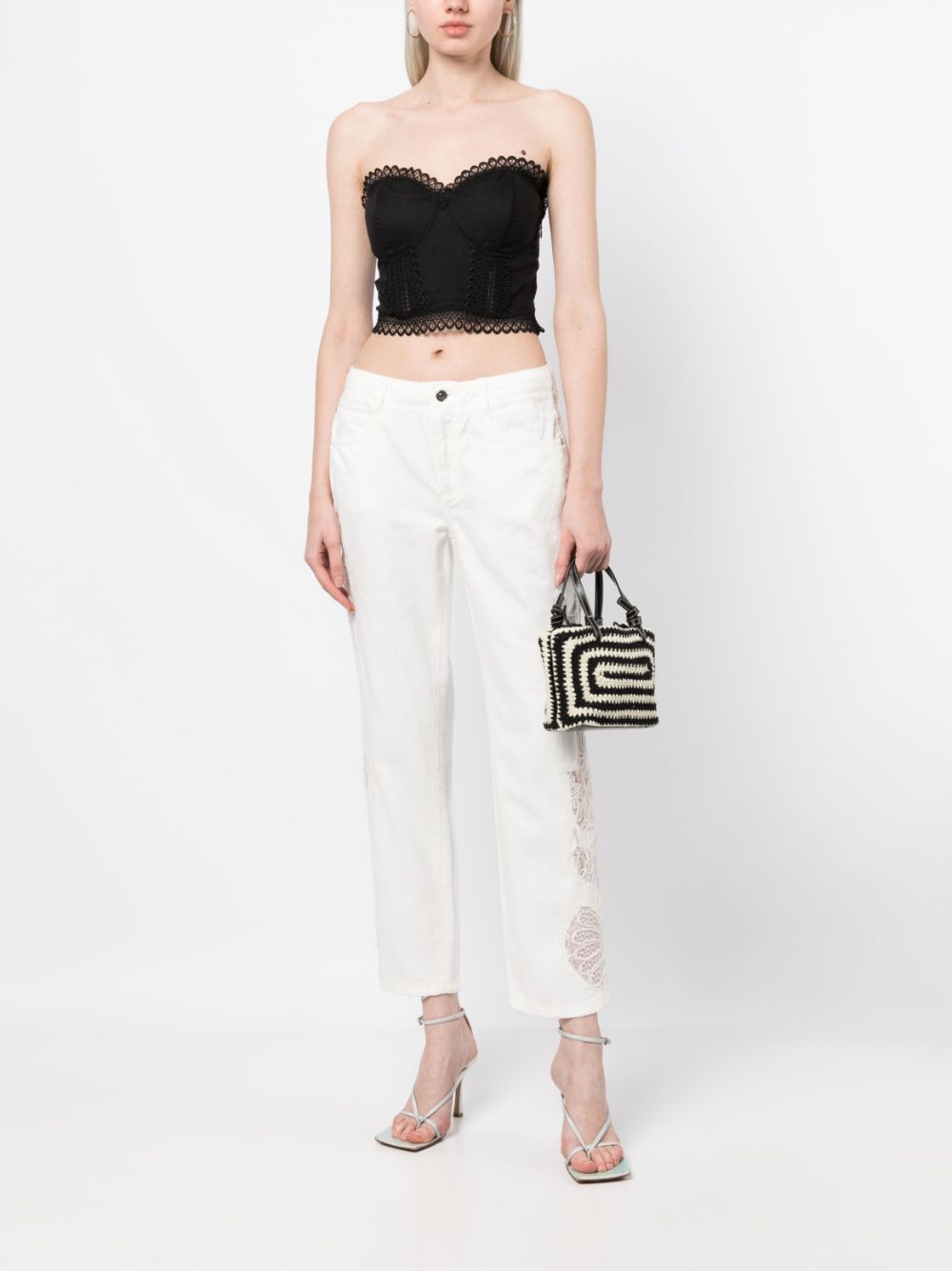 Ermanno Scervino Pant Viscose Blend Back Pockets In White
