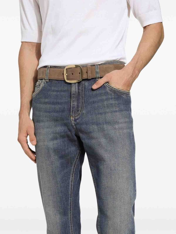 Dolce & Gabbana Leather Belt In Brown