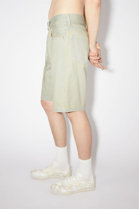 Acne Studios Wide-leg Denim Shorts In Blue