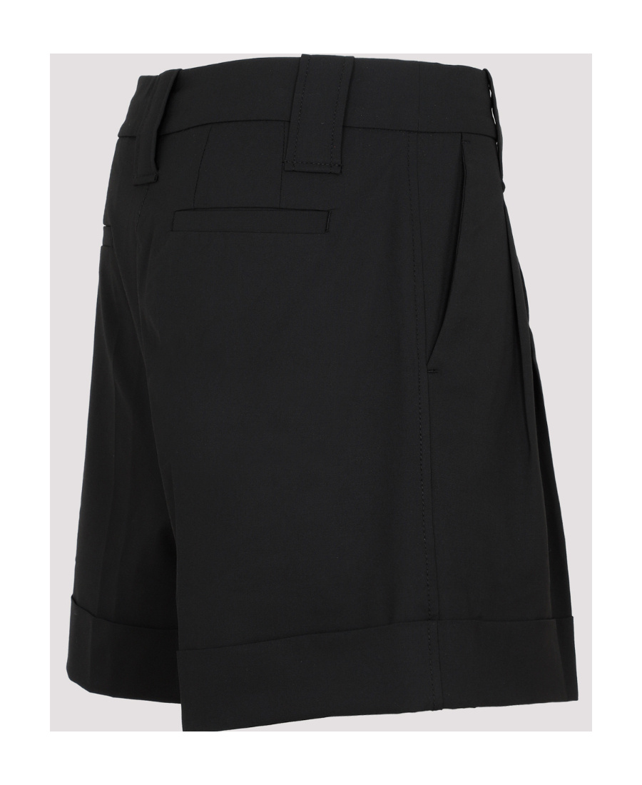 Ganni Drapey High-waisted Shorts In Black