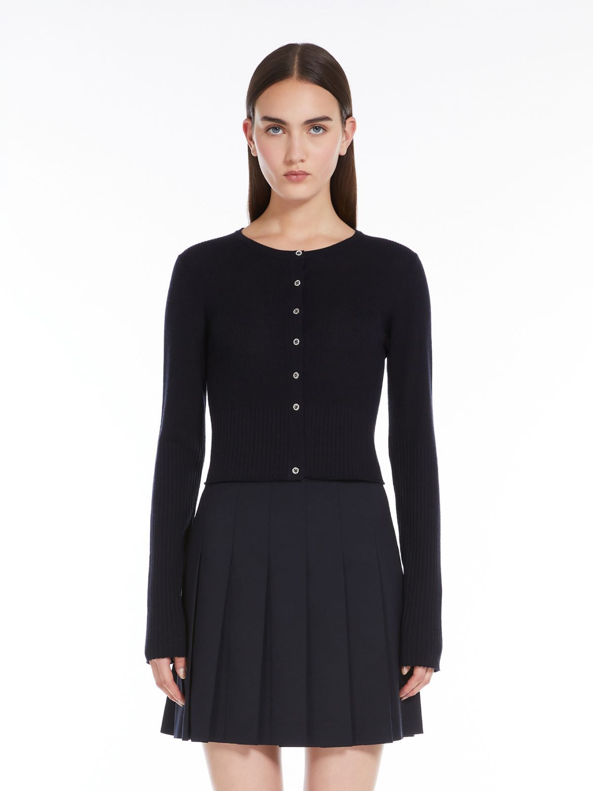 Max Mara Women's Feriale Wool And Silk Cardigan In Black