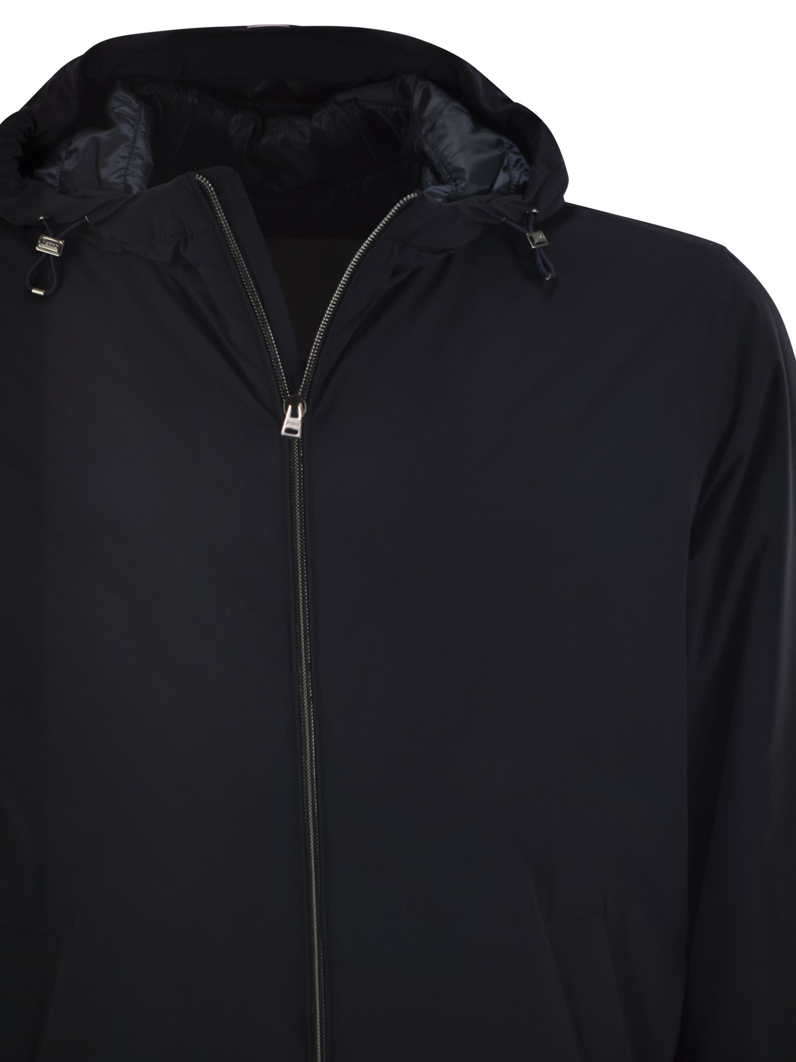 Herno Men Nylon Travel Jacket In Blue