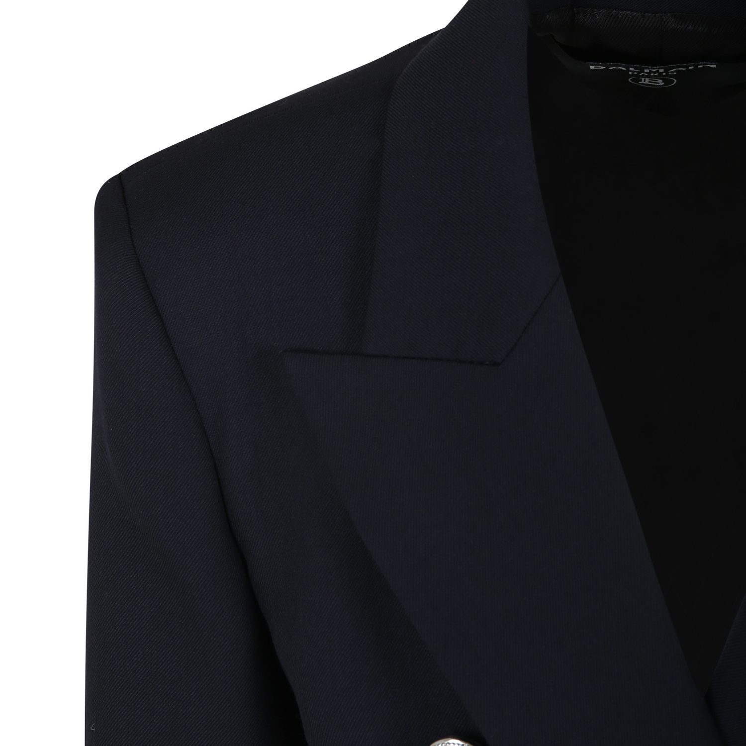 Balmain Belted Double-breasted Blazer In Black