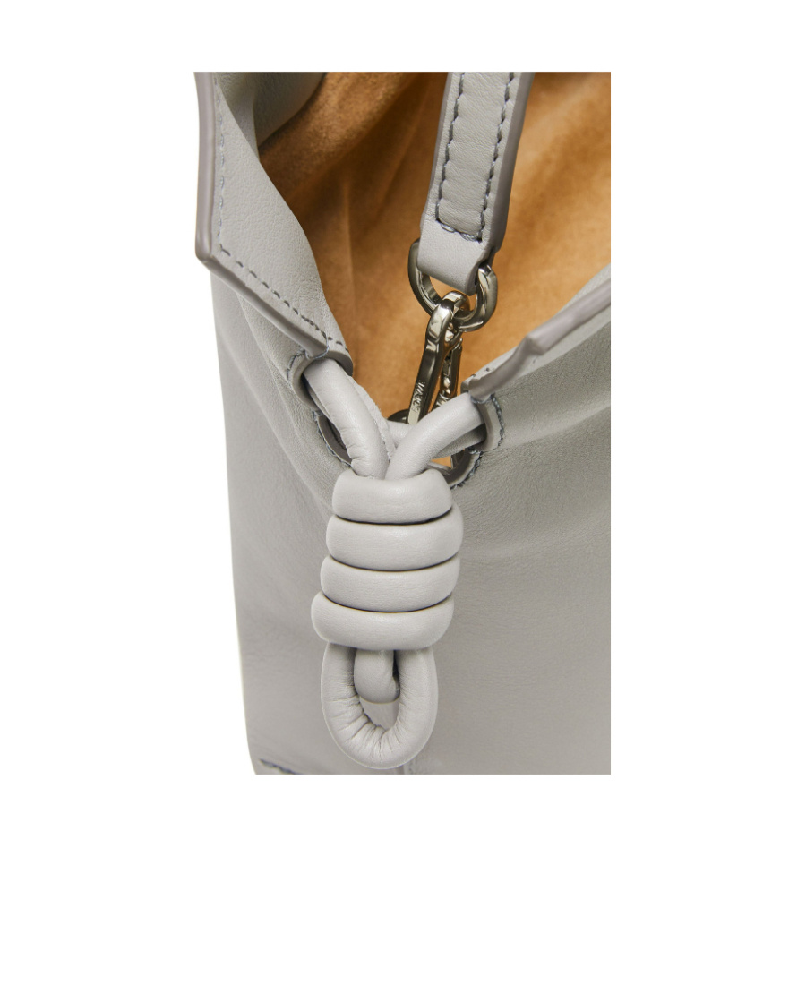 Loewe Mini Flamenco Clutch In Nappa Calfskin In Gray